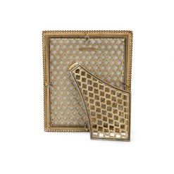 Jay Strongwater Laetitia Stone Edge 8" X 10" Frame - Silver FRAMES