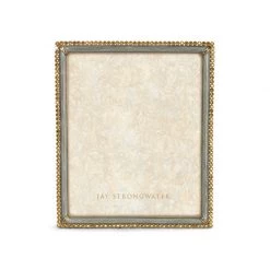 Jay Strongwater Laetitia Stone Edge 8" X 10" Frame - Silver FRAMES