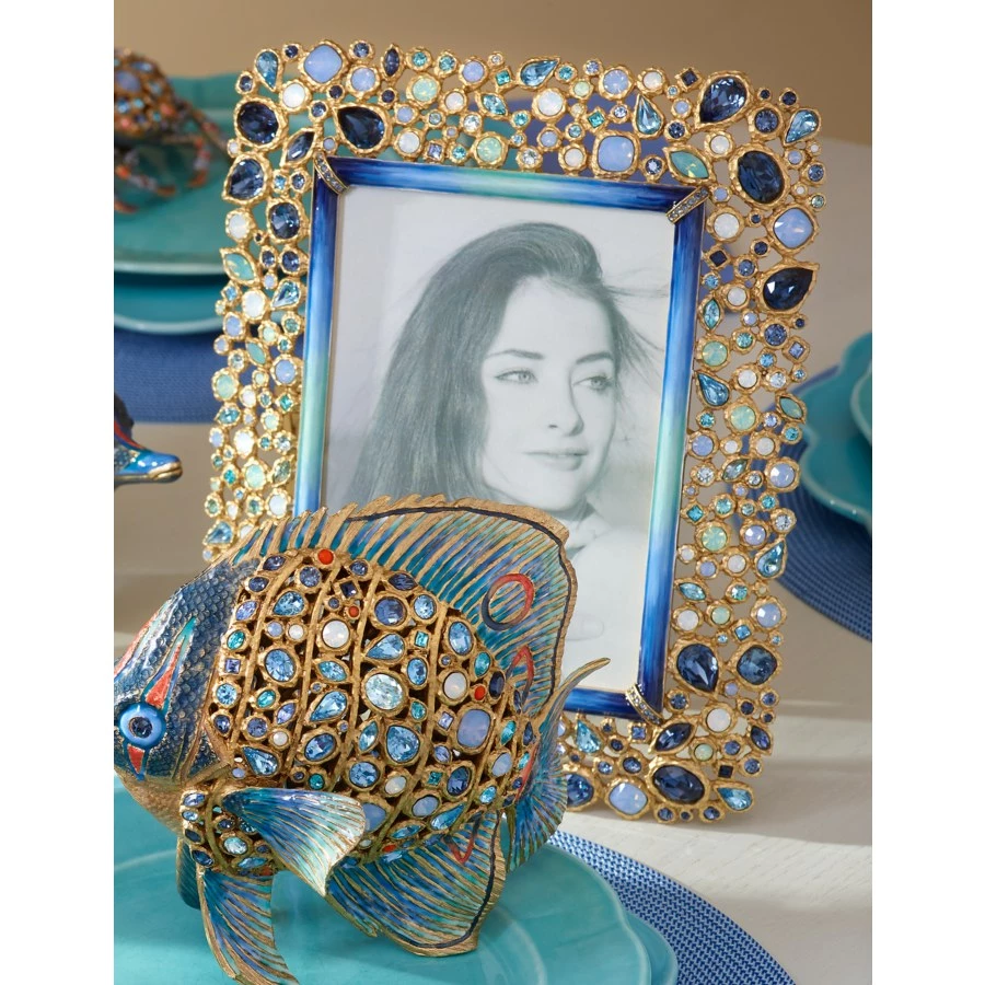 Jay Strongwater Javier Bejeweled 5" X 7" Frame - Oceana 3 Jay Strongwater Javier Bejeweled 5" X 7" Frame - Oceana