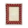 Jay Strongwater Blair Ruffled Edge 5" X 7" Frame - Ruby
