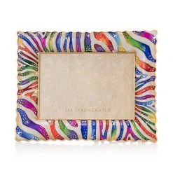 Jay Strongwater Wyatt Zebra 5" X 7" Frame - Rainbow FRAMES