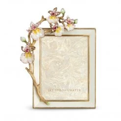 Jay Strongwater Kelsey Orchid 3" X 4" Frame - Flora