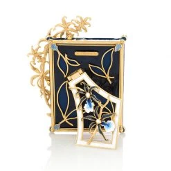 Jay Strongwater FRAMES Kelsey Orchid 3" X 4" Frame - Delft Garden