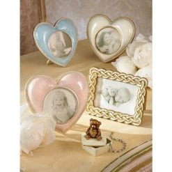 Jay Strongwater Chantal Heart Frame - Pale Blue FRAMES