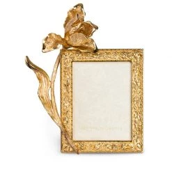 Jay Strongwater Claudia Tulip 3"x4" Frame - Gold FRAMES