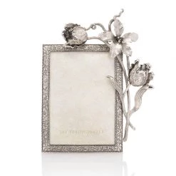 Jay Strongwater FRAMES Irene Tulip 5"x7" Frame - Silver