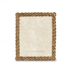 Jay Strongwater Aidan Braided 8" X 10" Frame - Amber