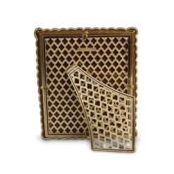 Jay Strongwater Aidan Braided 8" X 10" Frame - Amber