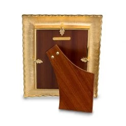 Jay Strongwater FRAMES Katerina Ruffle Edge Floral 5" X 7" Frame - Gold