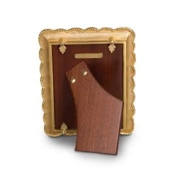 Jay Strongwater Conan Braided 3.5" X 5" Frame - Gold FRAMES