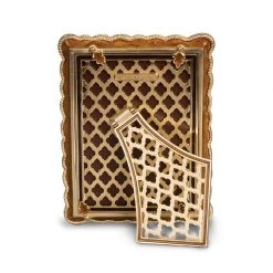 Jay Strongwater Belinda Braided 5" X 7" Frame - Amber FRAMES