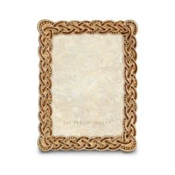 Jay Strongwater Belinda Braided 5" X 7" Frame - Amber FRAMES