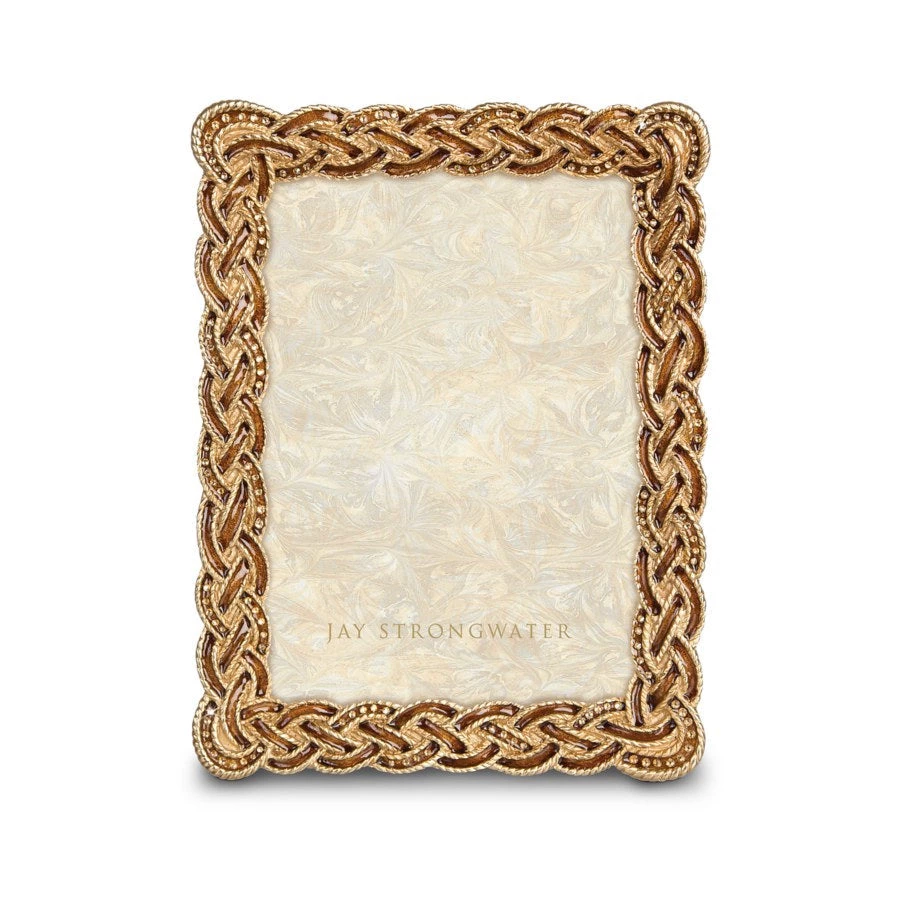 Jay Strongwater Belinda Braided 5" X 7" Frame - Amber FRAMES 1 Jay Strongwater Belinda Braided 5" X 7" Frame - Amber FRAMES