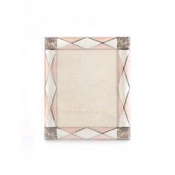 Jay Strongwater Alex Argyle 3" X 4" Frame - Pale Pink FRAMES