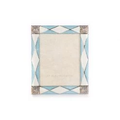 Jay Strongwater FRAMES Alex Argyle 3" X 4" Frame - Pale Blue