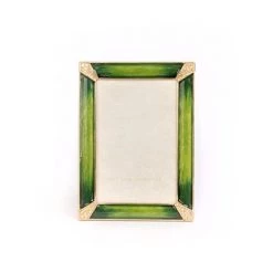 Jay Strongwater Leonard Pavé Corner 4" X 6" Frame - Emerald FRAMES