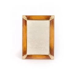 Jay Strongwater Leonard Pavé Corner 4" X 6" Frame - Topaz FRAMES
