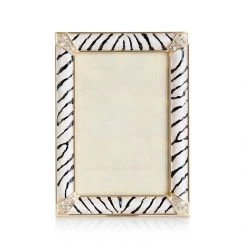 Jay Strongwater FRAMES Leonard Pavé Corner 4" X 6" Frame - Natural