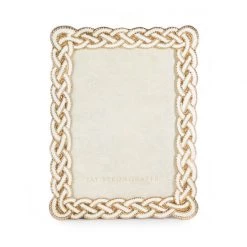 Jay Strongwater Mika Braided 5" X 7" Frame - Golden