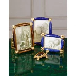 Jay Strongwater Angelo Tiger's Eye 5" X 7" Frame FRAMES