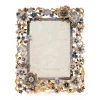 Jay Strongwater Ophelia Cluster Floral 5" X 7" Frame - Delft Garden
