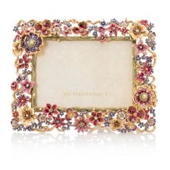 Jay Strongwater Ophelia Cluster Floral 5" X 7" Frame - Bouquet FRAMES