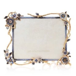 Jay Strongwater FRAMES Delilah Floral Branch 8" X 10" Frame - Delft Garden