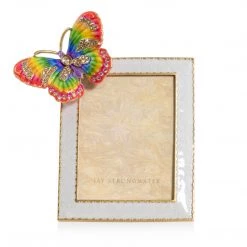 Jay Strongwater Nova Butterfly 3" X 4" Frame - Rainbow
