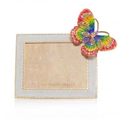 Jay Strongwater Nova Butterfly 3" X 4" Frame - Rainbow