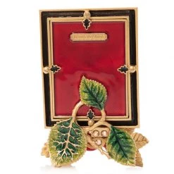 Jay Strongwater FRAMES Kaylee Rose 3" X 4" Frame - Night Bloom