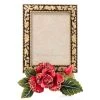 Jay Strongwater FRAMES Kaylee Rose 3" X 4" Frame - Night Bloom