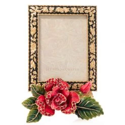 Jay Strongwater FRAMES Kaylee Rose 3" X 4" Frame - Night Bloom