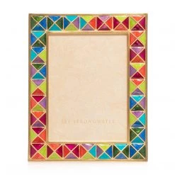 Jay Strongwater Abaculus Pyramid 3" X 4" Frame - Rainbow