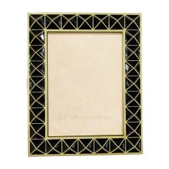Jay Strongwater Abaculus Pyramid 3" X 4" Frame - Black Onyx FRAMES
