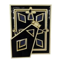 Jay Strongwater Abaculus Pyramid 3" X 4" Frame - Black Onyx FRAMES