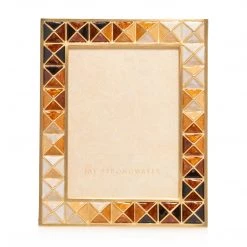 Jay Strongwater Abaculus Pyramid 3" X 4" Frame - Topaz