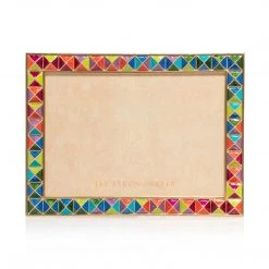 Jay Strongwater Mosaic Pyramid 5" X 7" Frame - Rainbow FRAMES