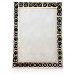 Jay Strongwater FRAMES Mosaic Pyramid 5" X 7" Frame - Black Onyx