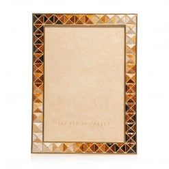 Jay Strongwater Mosaic Pyramid 5" X 7" Frame - Topaz