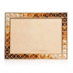 Jay Strongwater Mosaic Pyramid 5" X 7" Frame - Topaz
