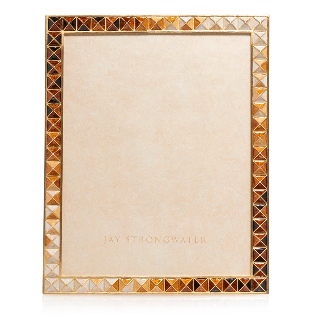 Jay Strongwater FRAMES Vertex Pyramid 8" X 10" Frame - Topaz 1 Jay Strongwater FRAMES Vertex Pyramid 8" X 10" Frame - Topaz