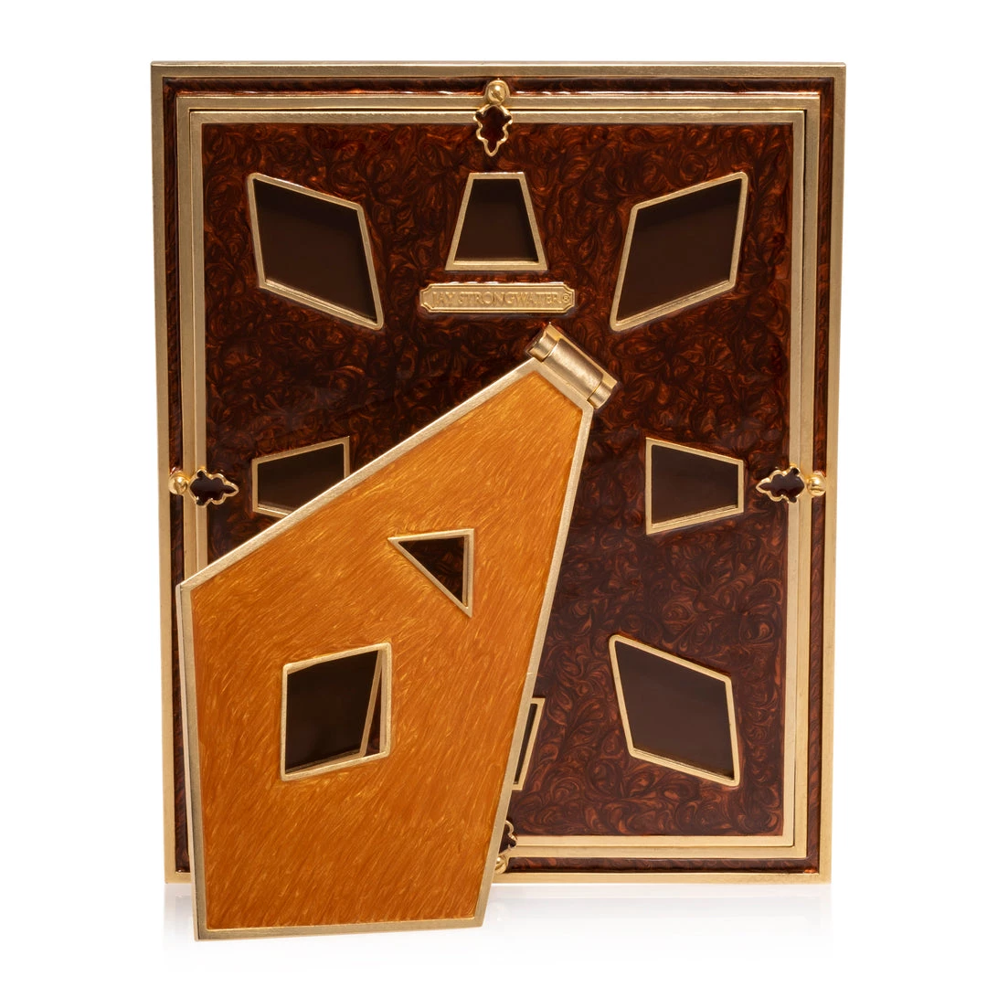 Jay Strongwater FRAMES Vertex Pyramid 8" X 10" Frame - Topaz 4 Jay Strongwater FRAMES Vertex Pyramid 8" X 10" Frame - Topaz