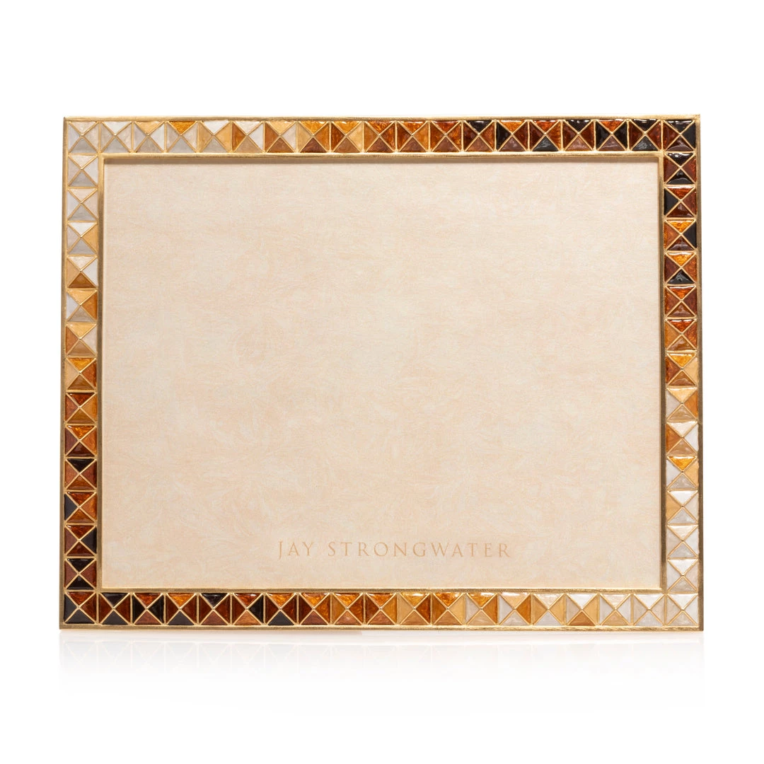 Jay Strongwater FRAMES Vertex Pyramid 8" X 10" Frame - Topaz 2 Jay Strongwater FRAMES Vertex Pyramid 8" X 10" Frame - Topaz