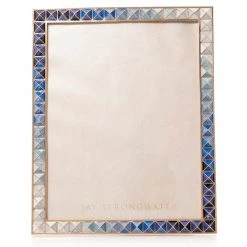 Jay Strongwater Vertex Pyramid 8" X 10" Frame - Indigo