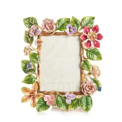 Jay Strongwater FRAMES Lars Dutch Floral 5" X 7" Frame - Flora