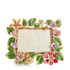 Jay Strongwater FRAMES Lars Dutch Floral 5" X 7" Frame - Flora