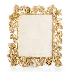 Jay Strongwater Aria Dutch Floral 8"x10" Frame - Gold